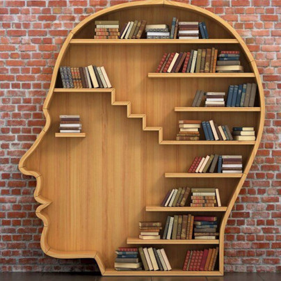 Head-shaped Bookshelf